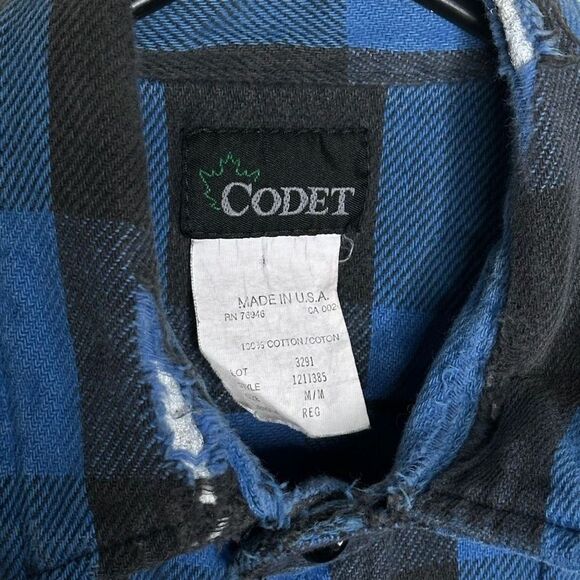 Vintage Codet Flannel Shirt Medium - Picture 4 of 5